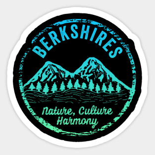 The Berkshires Hiking Gifts by Pine Hill Goods The Berkshires Massachusetts MASS MA Mountain Vacation Gift Sticker